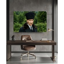 Özkacar Group Yatay Doğa Mustafa Kemal Atatürk Ev Duvar Salon Ofis Hediyelik Dekarasyon Kanvas Tablo