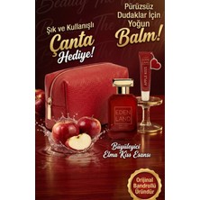 Kiss Elma Esanslı Özel Seri Parfüm, Lip Balm ve Hediye Çanta Seti