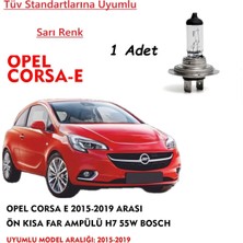 Bosch Opel Corsa E 2015-2019 Arası Uyumlu Ön Kısa Far Ampülü ( 1 Adet Sarı)