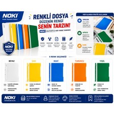 Noki Telli Dosya Eco 50 Li 1 Paket 5 Renk Beyaz Sarı Mavi Turuncu Yeşil A4 Boyut
