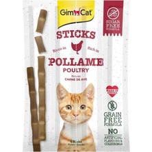 Gimcat Sticks Kümes Hayvanı Etli Tahılsız Kedi Ödül Çubukları 4'lü 20 gr