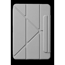 Belirtilmemiş Ipad 2025 10.9 10.nesil (A16) Edz Manyetik Standlı Tablet Kılıfı - Gri