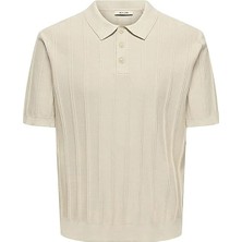 Only & Sons Onsthıjs  Rlx Ss Polo Knıt Erkek Gray T-Shirt - 22036558