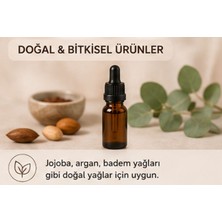 Kozpak 10 Adet Seyahat Boy Serum Şişesi Amber Cam Siyah Damlalıklı