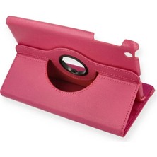 Belirtilmemiş Ipad Mini 1 Kılıf 360 Tablet Deri Kılıf - Pembe