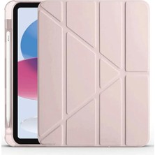 Belirtilmemiş Ipad 2022 10.9 (10.nesil) Kılıf Kalemlikli Mars Tablet Kılıfı - Rose Gold