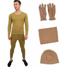 Kordak 5'li Set: Askeri Termal Içlik Takımı Polar Bere Boyunluk Eldiven