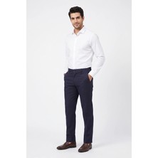 Uki Lacivert Comfort Fit Chino Pantolon