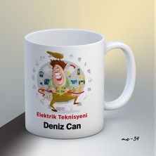 1sence Consept Kişiye Özel Elektrik Teknisyeni Temalı Kupa Bardak
