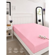 Vanillasoft Pamuklu Penye Kumaş Lastikli Çift Kişilk Çarşaf- Fitted