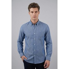 Uki Indigo Comfort Fit Uzun Kol Gömlek