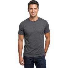 Uki Antrasit Bisiklet Yaka Basic T-Shirt