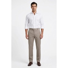 Uki Bej Comfort Fit Klasik Pantolon