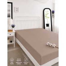 Vanillasoft Pamuklu Penye Kumaş Lastikli Çift Kişilk Çarşaf- Fitted