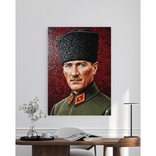 Özkacar Group Mozaik Görünümlü Atatürk Kanvas Tablo Ev Duvar Salon Ofis Hediyelik Dekarasyon