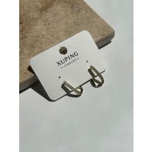 Ince Taşlı Gold Renk Xuping Küpe