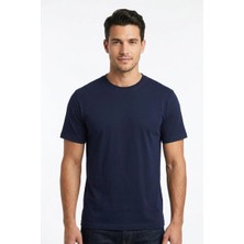 Uki Lacivert Bisiklet Yaka Basic T-Shirt