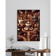 Özkacar Group Kahve Şehri Coffe Kahve Ev Duvar Salon Ofis Hediyelik Dekarasyon Kanvas Tablo