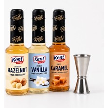 Vestron Homebarista Kahve Şurubu Set 3X100 Ml| Çelik Ölçek Jigger 15/30 ml