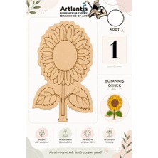 Artlantis Ahşap Boyama Çiçekler 1 Adet 10X15CM Boyama Figürü Etkinlik Çocuk Gelişim Motor Beceri Anasınıfı Kreş