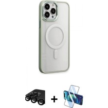 Pileli Store Pilelistore™ iPhone 15 Pro Kılıf Yankı Işık Özel Seri - Siyah 3D Antistatik Seramik Nano Ekran Koruyucu + Raze Metal Kamera Lens - Sh