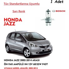 Bosch Honda Jazz 2002-2014 Arası Ön Far Ampülü ( 1 Adet Sarı)