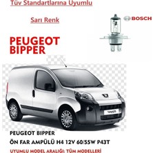 Bosch Peugeot Uyumlu Bipper Ön Far Ampülü ( 1 Adet Sarı)