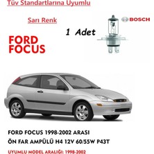 Bosch Ford Focus 1998-2002 Arası Ön Far Ampülü ( 1 Adet Sarı)