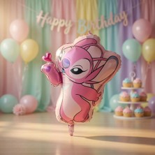 Dodomar Stitch Angel Folyo Balon 70X110 cm Parti Doğum Günü Dekorasyon Balonu Büyük Boy