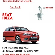 Bosch Seat Ibiza 2002-2005 Arası Ön Far Ampülü ( 1 Adet Sarı)