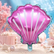 Dodomar Lila Pembe Deniz Kabuğu Folyo Balon 52X54 cm Doğum Günü Parti Süsü