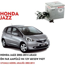 Bosch Honda Jazz 2002-2014 Arası Ön Far Ampülü H4 12V 60/55W ( 1 Adet Sarı)