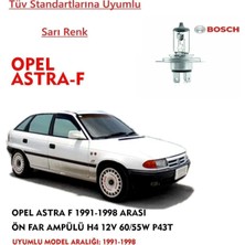 Bosch Opel Astra F 1991-1998 Arası Uyumlu Ön Far Ampülü ( 1 Adet Sarı)