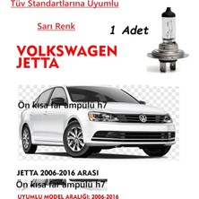 Bosch Jetta 2006-2016 Arası Ön Kısa Far Ampülü Sarı ( 1 Adet Sarı)