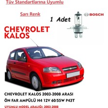 Bosch Chevrolet Kalos 2003-2008 Arası Uyumlu Ön Far Ampülü ( 1 Adet Sarı)