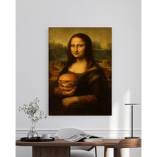 Özkacar Group Mono Lisa Hamburger Kanvas Tablo Ev Duvar Salon Ofis Hediyelik Dekarasyon