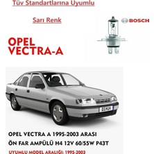 Bosch Opel Vectra A 1995-2003 Arası Ön Far Ampülü Sarı Renk 60/55W