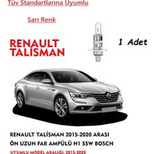 Bosch Renault Talisman 2015-2020 Uyumlu Arası Ön Uzun Far Ampülü Sarı 1 Adet