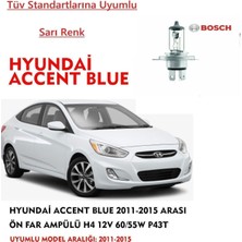 Bosch Hyundai Accent Blue 2011-2015 Uyumlu Arası Ön Far Ampülü ( 1 Adet Sarı)