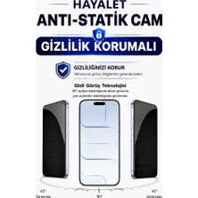3gen Case iPhone 17 Air Uyumlu Hayalet Cam Privacy Ekran Koruyucu 9h Temperli Cam Yanlardan Görünmez