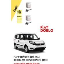 Bosch Fiat Doblo 2010-2017 Arası Ön Kısa Far Ampülü (2 Adet) Sarı Renk