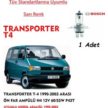 Bosch Volkswagen Transporter T-4 1990-2003 Ön Far Ampülü ( 1 Adet Sarı)