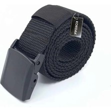 Kordak Siyah Ince Kolon Kapaklı Kml Model Kaymaz Kemer (3 Cm)