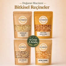 Sultanbahçe Bitkisel Reçine Seti - Sandaloz Sakızı, Arap Zamkı, Ak Günlük, Kitre Zamkı 4X50 gr
