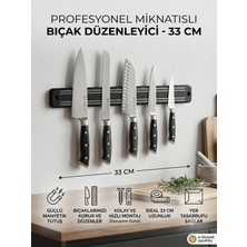 Tasarım Evi Mıknatıslı Bıçak Askısı Bıçak Tutucu Bıçak Askısı Duvara Monte 33CCM