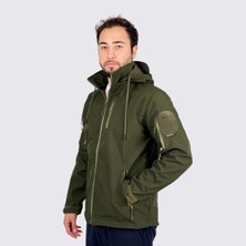 Kordak Haki Su Geçirmez Softshell Taktik Mont - Waterproof Windproof Spor Mont
