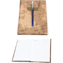 Kordak Sert Kapak Çöl Kamuflaj Askeri Defter - 20 Cm-14 cm