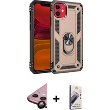 Pileli Store Pilelistore™ iPhone 11 Kılıf Ahenk Klasik Koleksiyonu - Siyah Bilvis 3D Mat Cam Ekran Koruyucu + Raze Metal Kamera Lens - Sh
