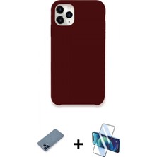 Pileli Store Pilelistore™ iPhone 11 Pro Max Kılıf Zirve Modern Özel Seri - Siyah 3D Antistatik Cam Ekran Koruyucu + Metal Kamera Lens Koruma Cam - Mı