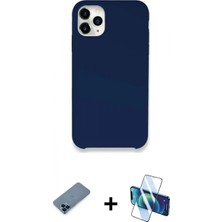 Pileli Store Pilelistore™ iPhone 11 Pro Max Kılıf Zirve Modern Özel Seri - Siyah 3D Antistatik Cam Ekran Koruyucu + Metal Kamera Lens Koruma Cam - Mı